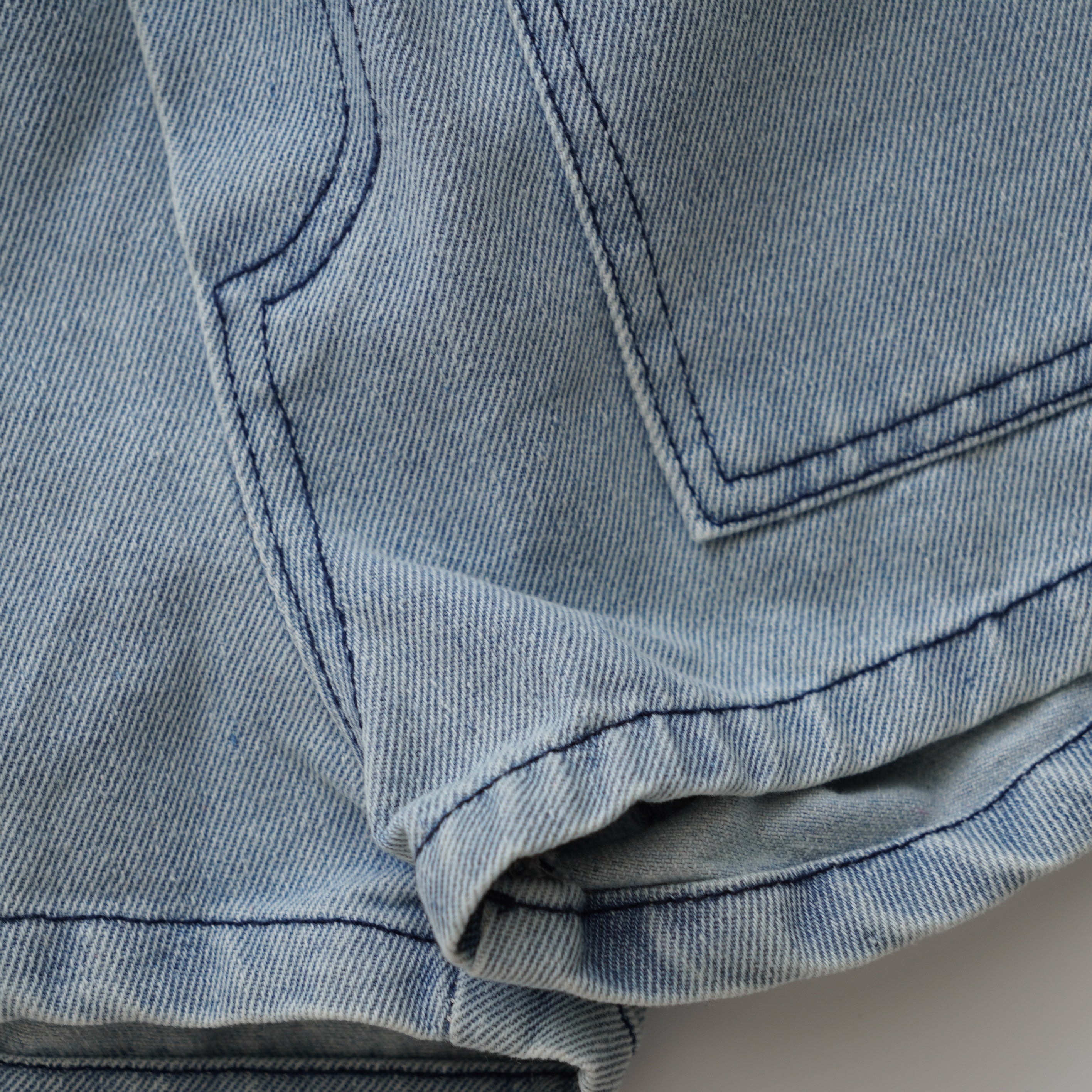 Side Pocket Casual Denim Pants (Size 130)