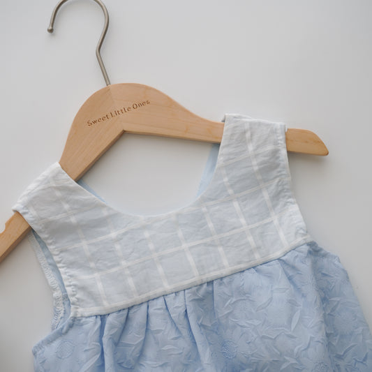 Baby Blue Ribbon Romper
