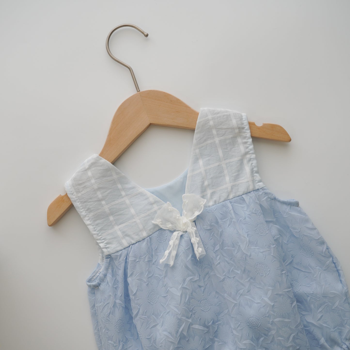 Baby Blue Ribbon Romper