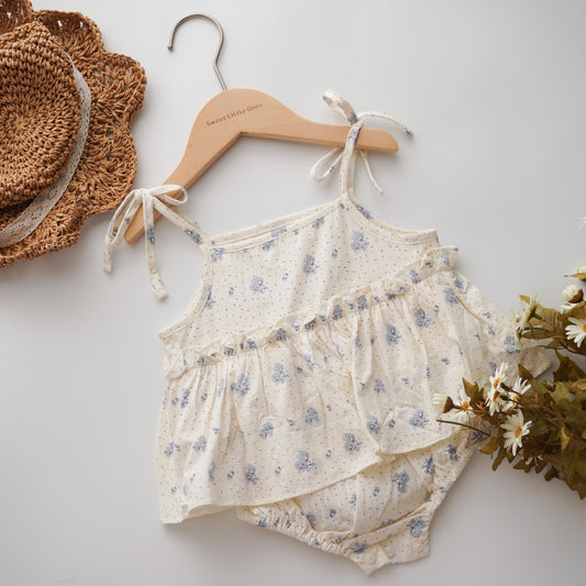 Summer Floral Sleeveless Romper
