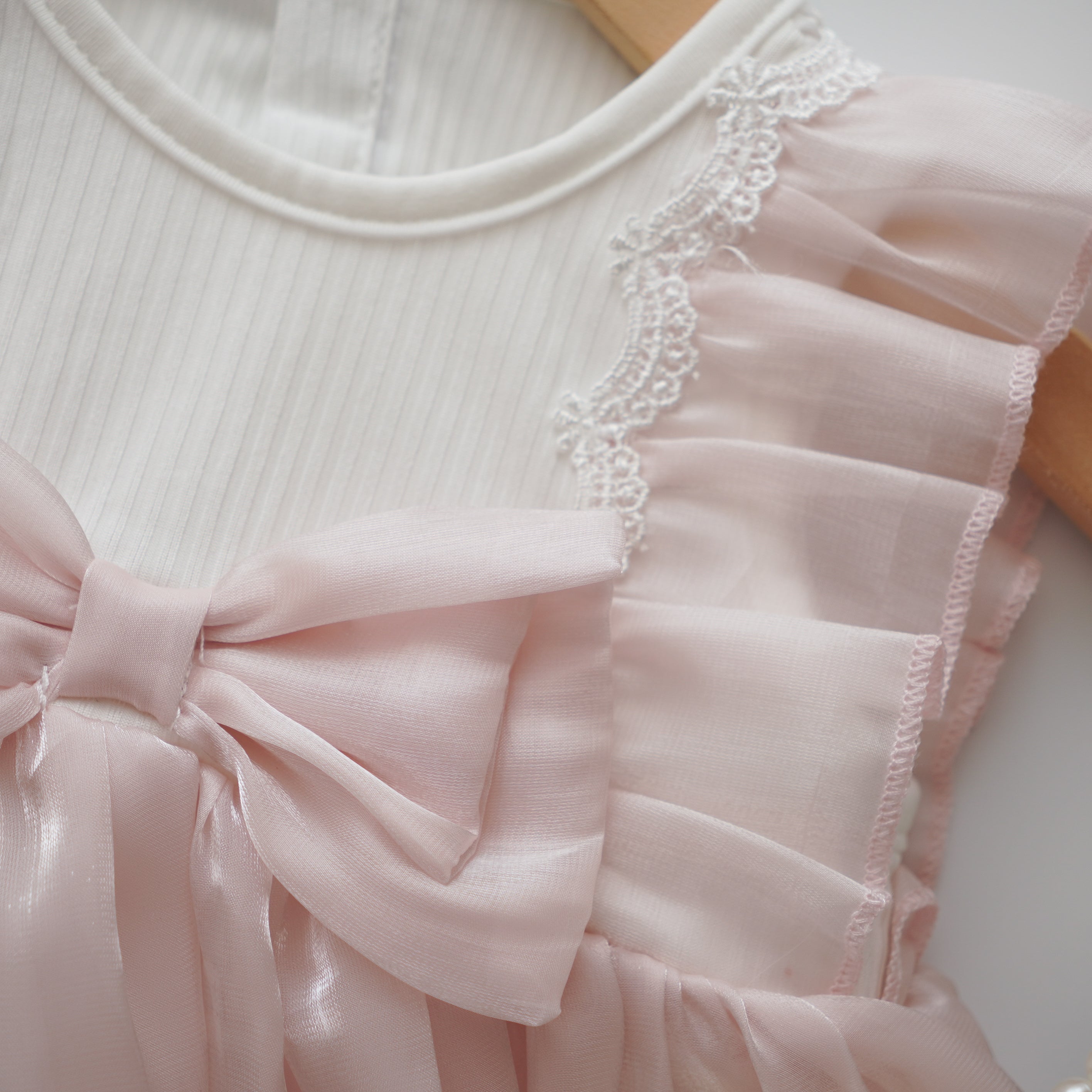 Silky Ribbon Pink Romper with Hairband