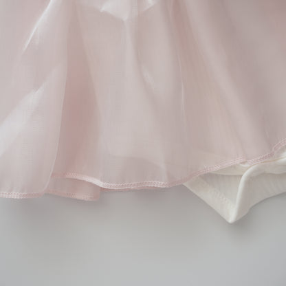 Silky Ribbon Pink Romper with Hairband