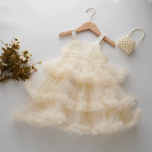 Premium Princess Pearl Details Dress