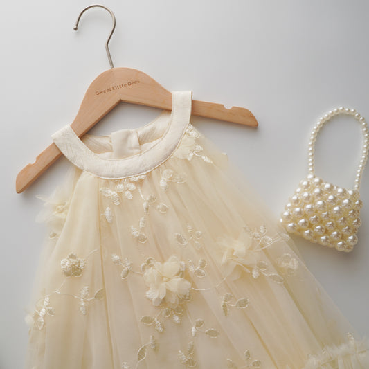 Floral Petal Mesh Dress