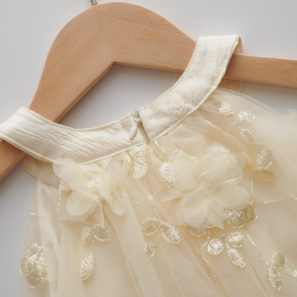 Floral Petal Mesh Dress