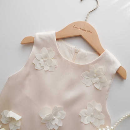 3D Flower Silk Dress