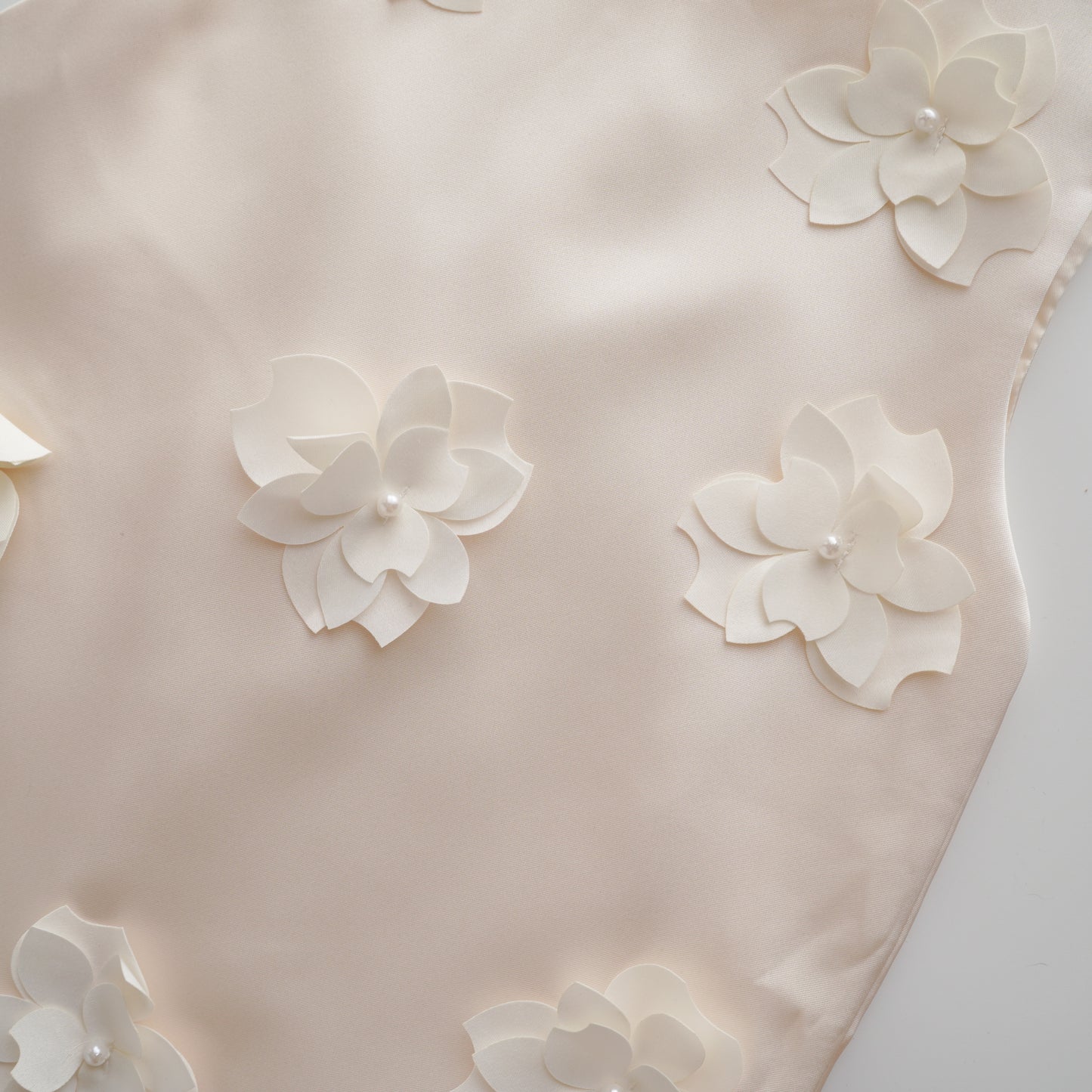 3D Flower Silk Dress