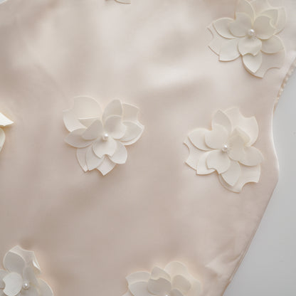 3D Flower Silk Dress