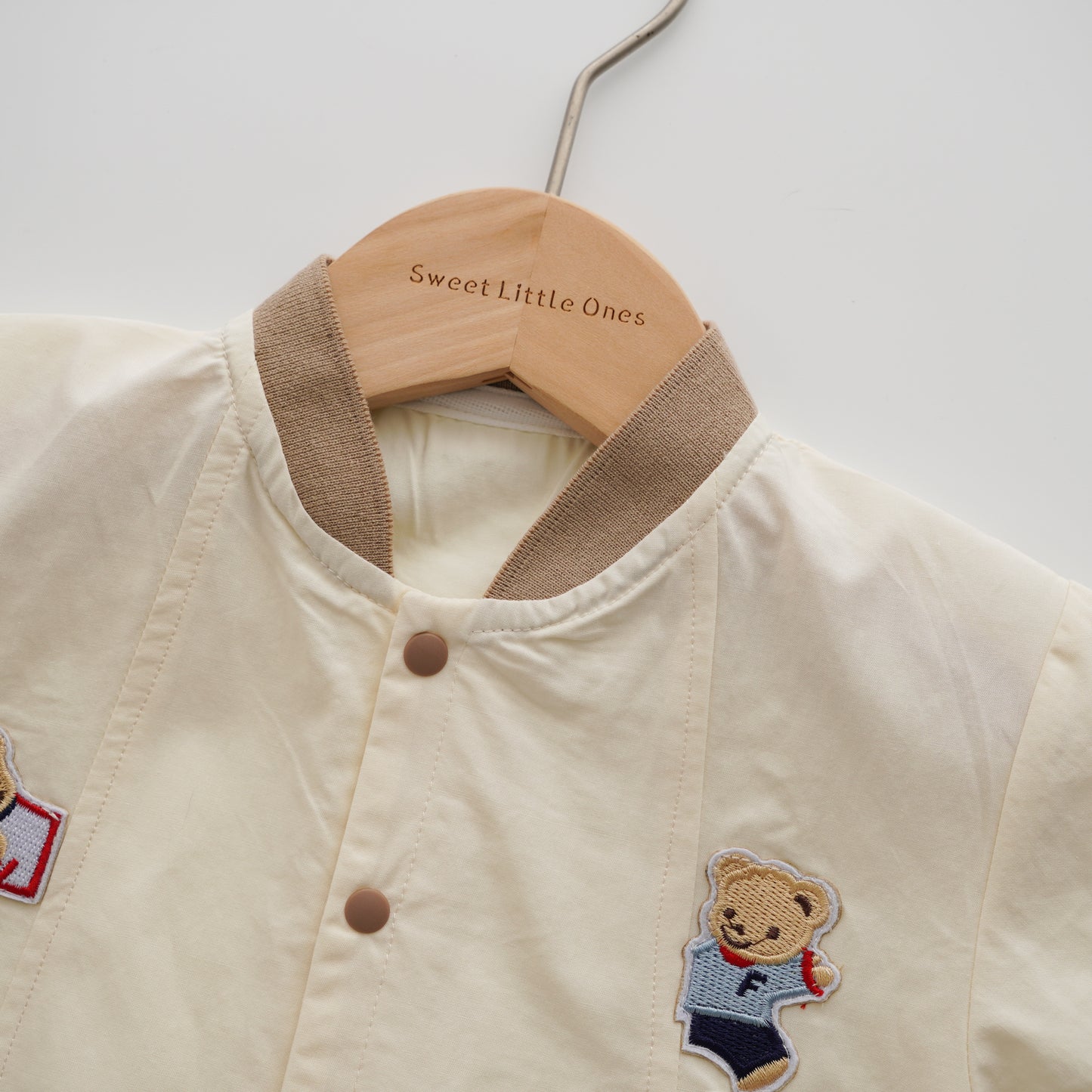 Embroidery Bear Cartoon Overall look