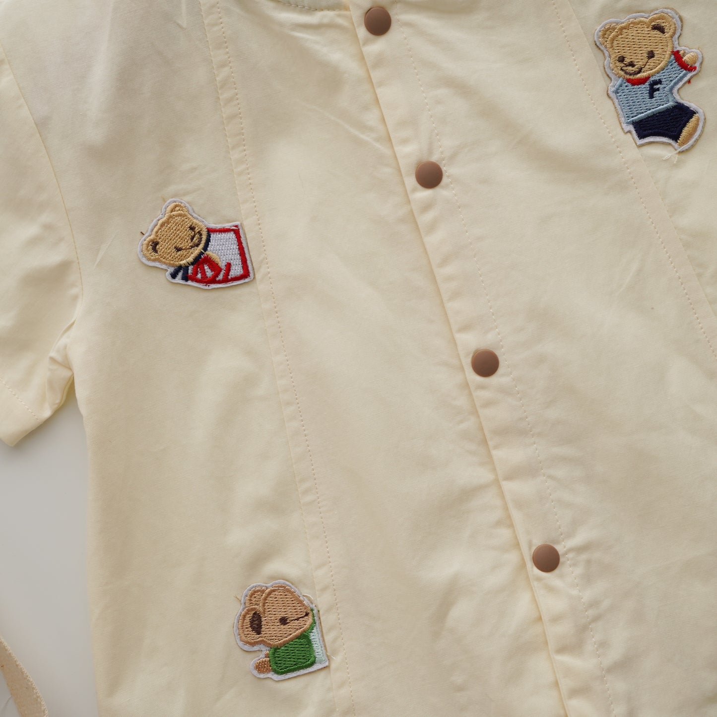 Embroidery Bear Cartoon Overall look