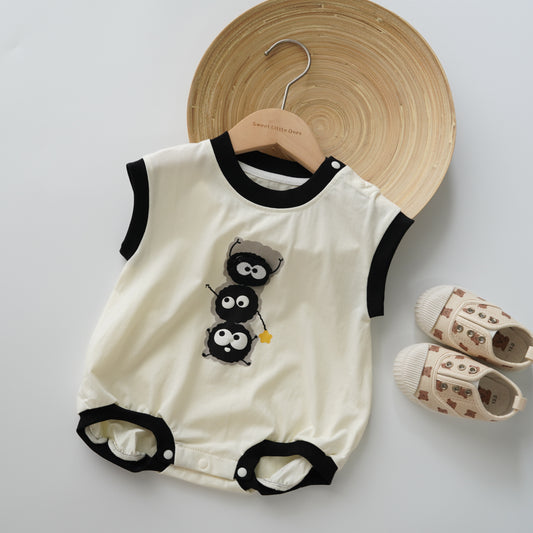 Little Black Cartoon Romper