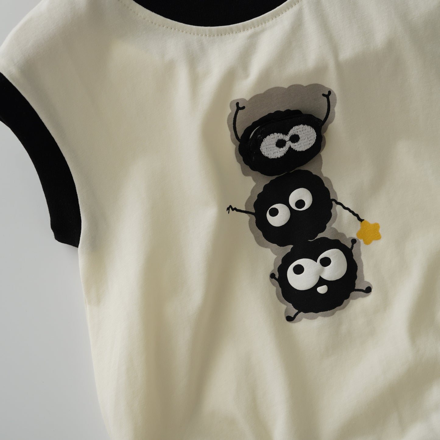 Little Black Cartoon Romper