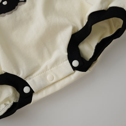 Little Black Cartoon Romper