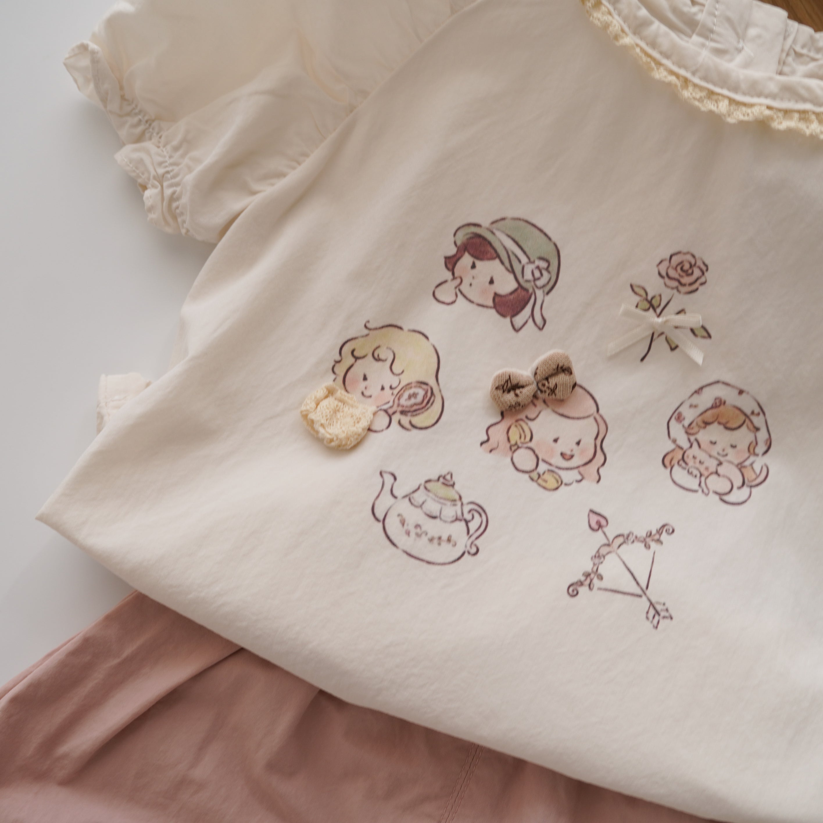 Princess Top & Ruffled Pants Set (Size 73)