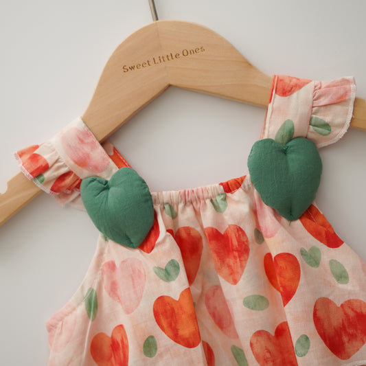 Love Print Girl Romper