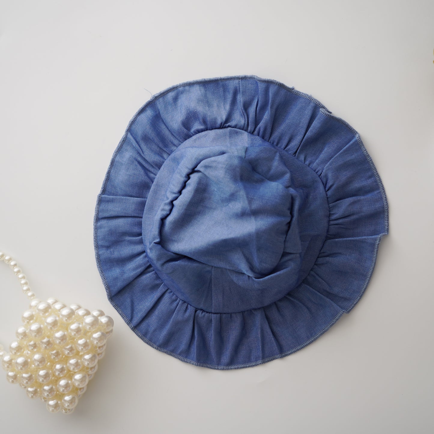 Denim Casual Girl Romper with Hat