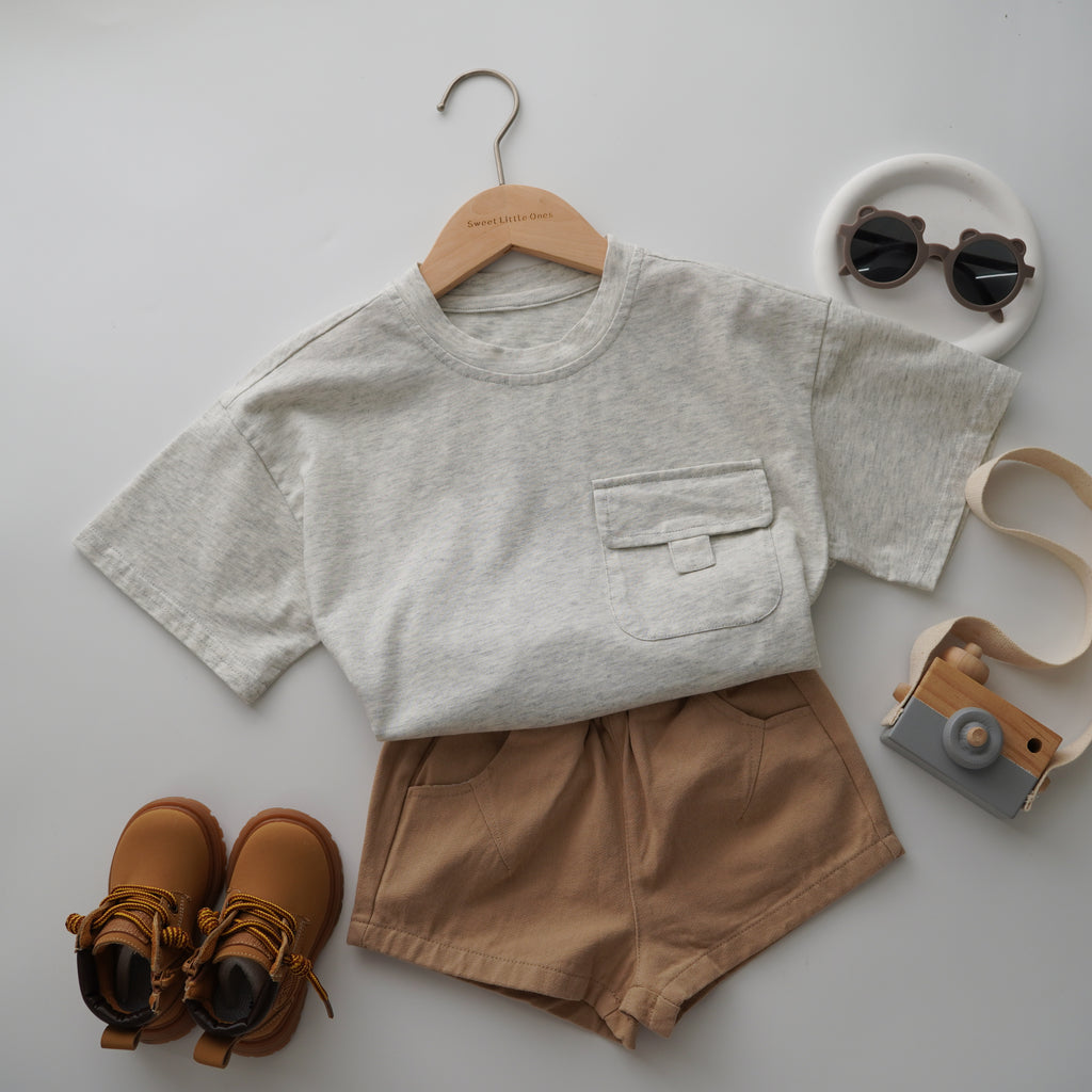 Plain Pocket Casual T-Shirt
