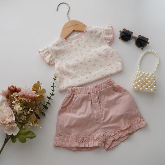 Floral Casual Top & Pink Pants
