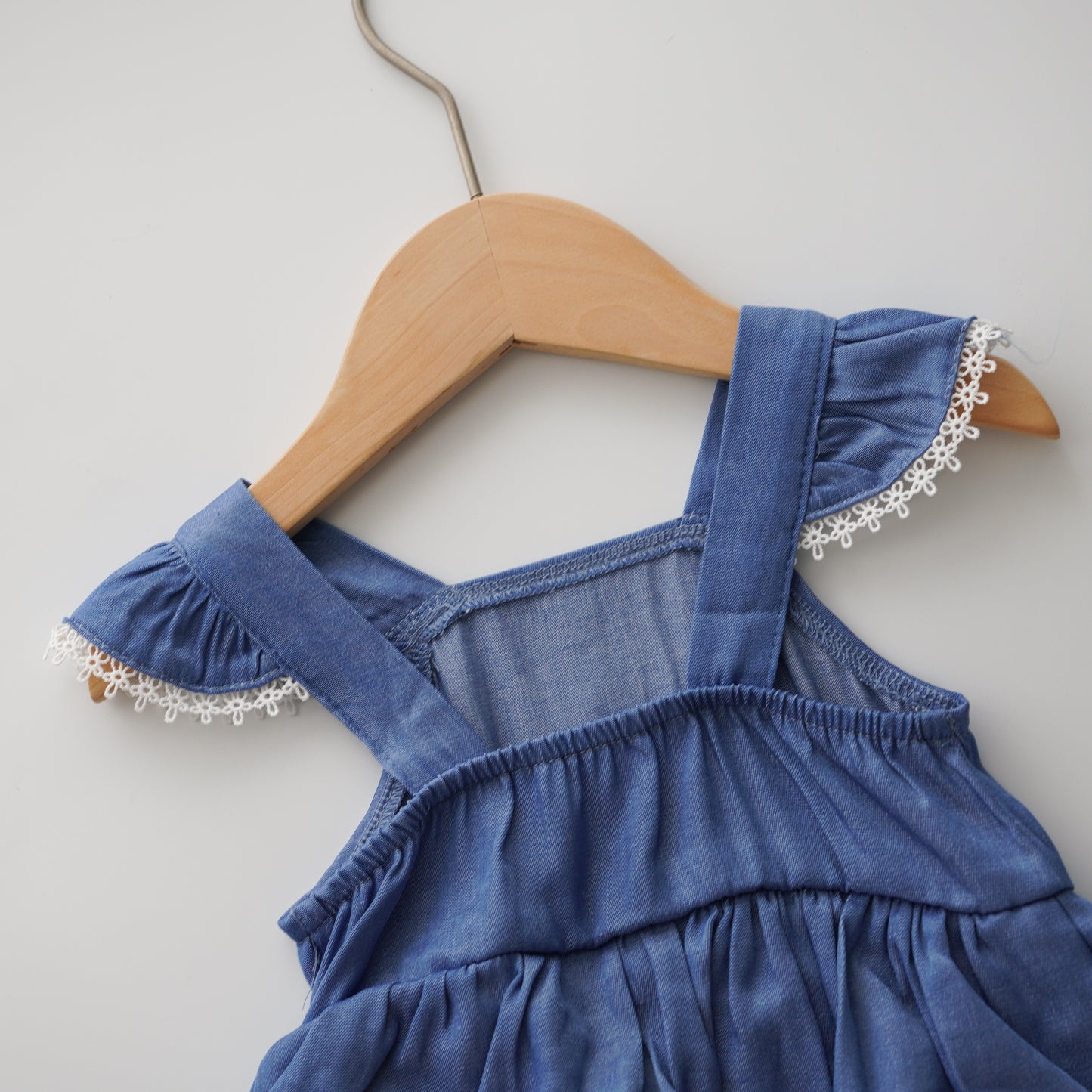 Denim Casual Girl Romper with Hat