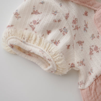 Cotton Floral Attached Sling Romper