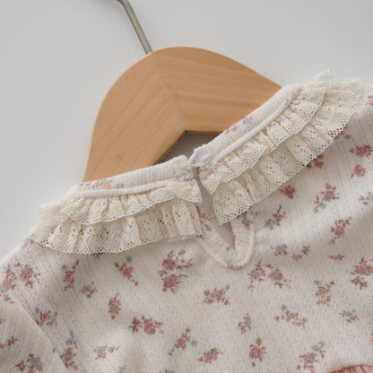 Cotton Floral Attached Sling Romper