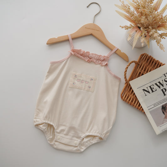 Casual Strawberry Details Romper