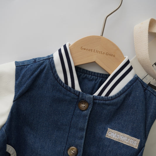 Baseball Denim Mix Jacket