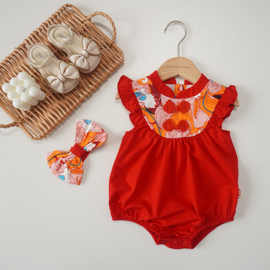 Phoenix Chinese Romper with Hairband