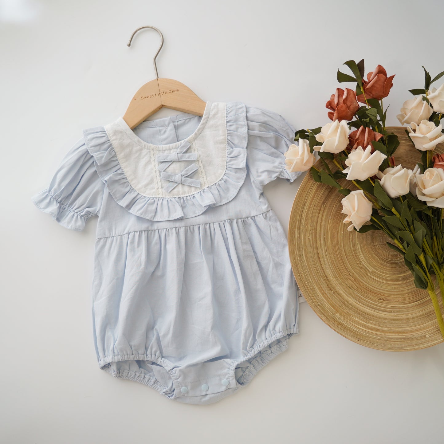 Pastel Baby Girl Ribbon Romper