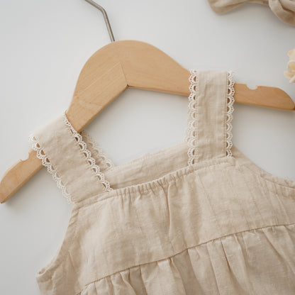 Vintage Girl Romper with Hairband