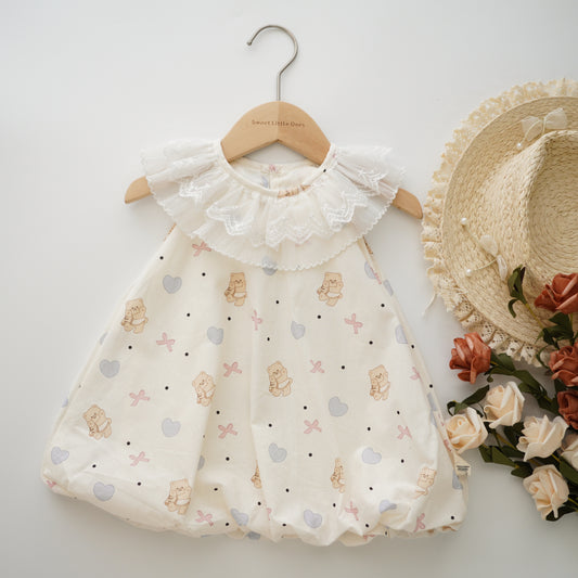 Ribbon & Bear Flower Skirting Dress