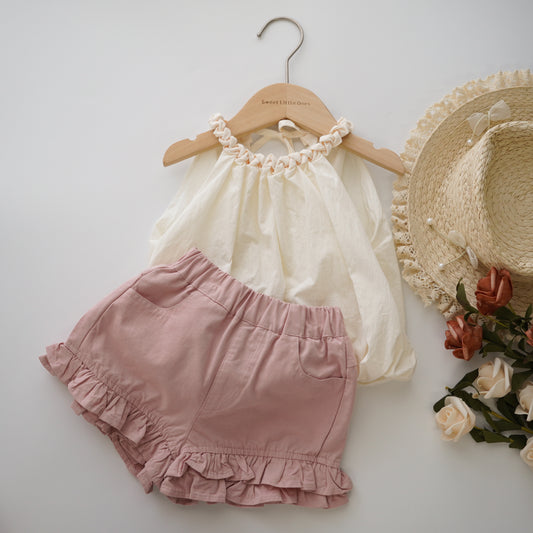 Halter Top & Ruffled Pocket Pants