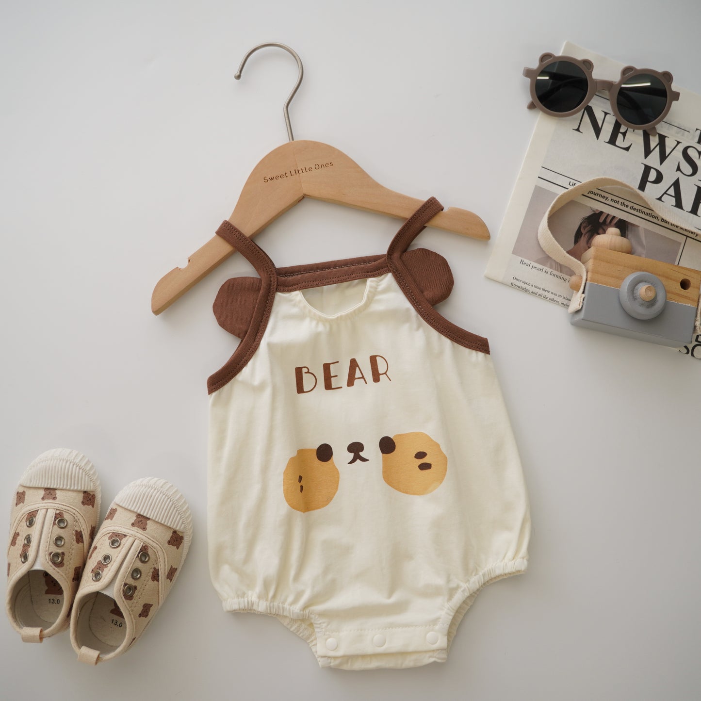Blush Bear Daily Romper