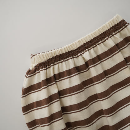 Bear Top & Line Pants Set