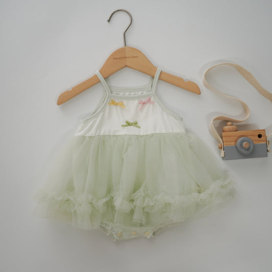 Candy Ribbon Mesh Romper