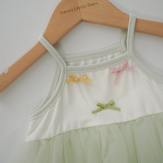 Candy Ribbon Mesh Romper