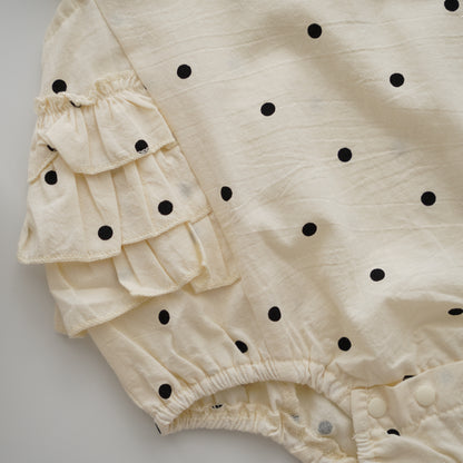 Classic Polka Dot Layered Romper