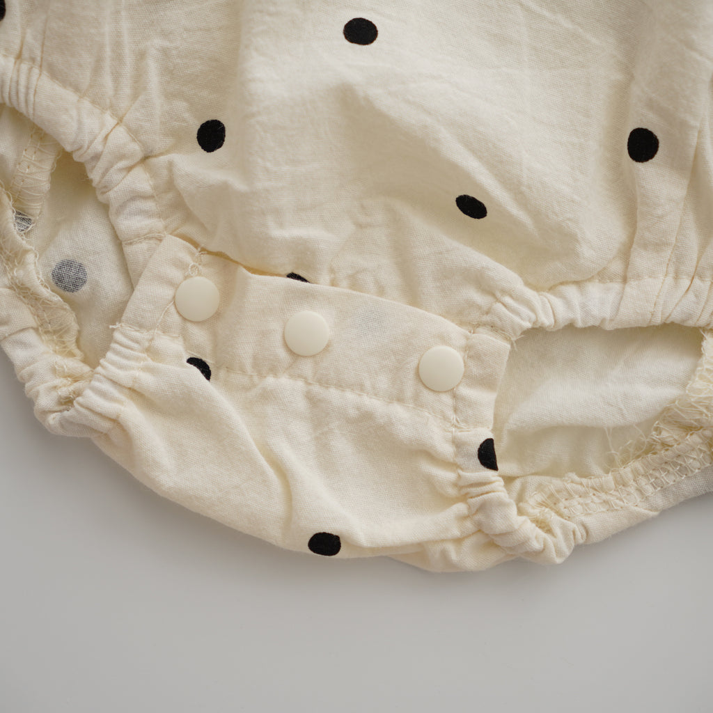 Classic Polka Dot Layered Romper