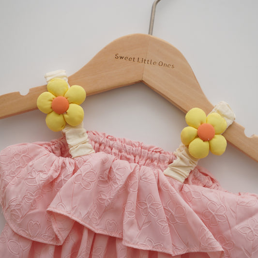 3D Flower Sleeveless Romper