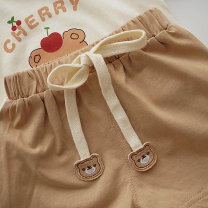 Cherry Bear Cocoa Two Pieces Set