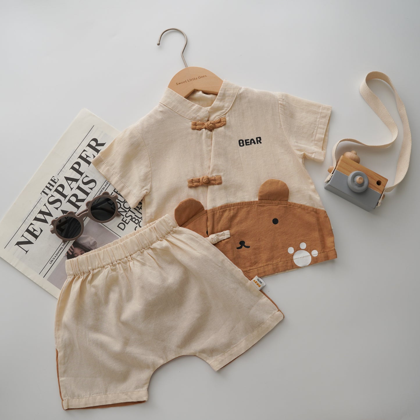 Bear Chinese Style Two Pieces Set