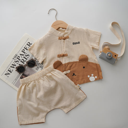 Bear Chinese Style Two Pieces Set