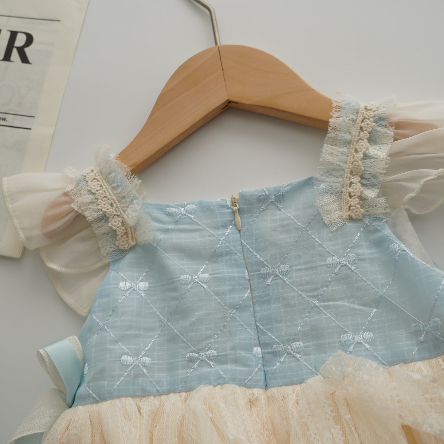 Vintage Blue Baby Girl Dress (Size 80)