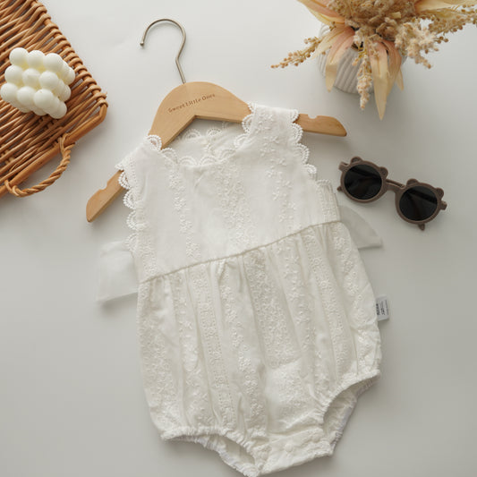 Plain White Simple Romper