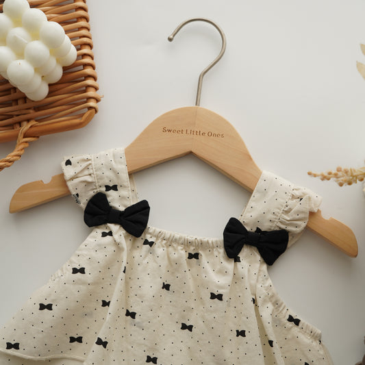 Black Ribbon Vintage Romper