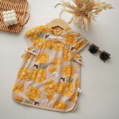 Flower & Cat Sister Matching Cheongsam