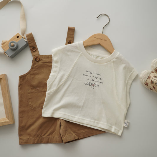 Happy Smile Shirt with Brown Sling Set (Size 73)