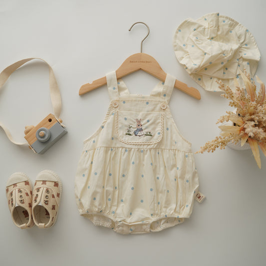 Gardening Bunny Romper with Hat