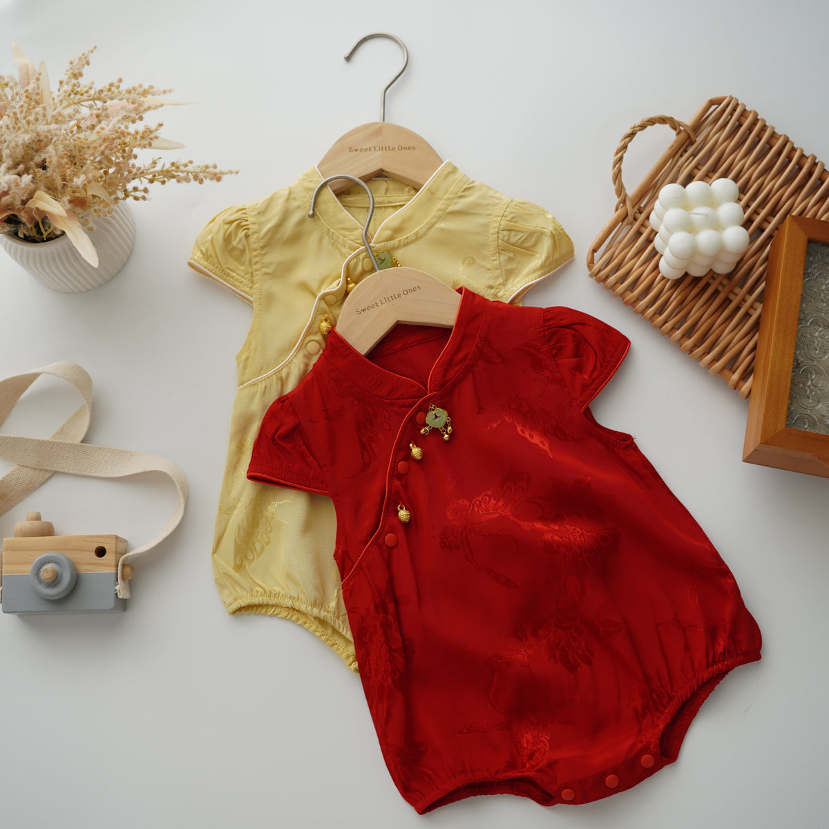 Classic Plain Silky Chinese Romper