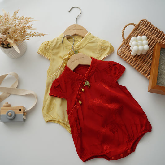 Classic Plain Silky Chinese Romper